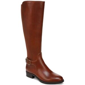 Sam & Libby Percy Womens US 7.5 M Hazelnut Faux Leather Knee High Riding Boots